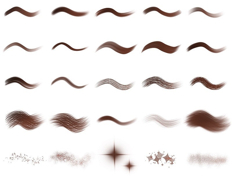 70+Procreate发丝眉毛笔刷